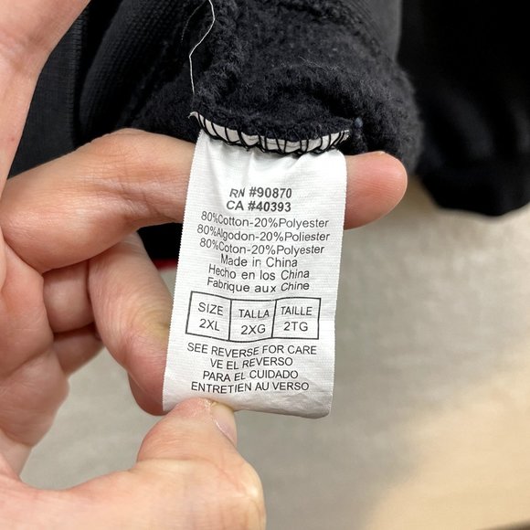 Champs Ohio State Black Red Embroidered College University Hoodie Sweatshirt 2XL - Picture 8 of 8